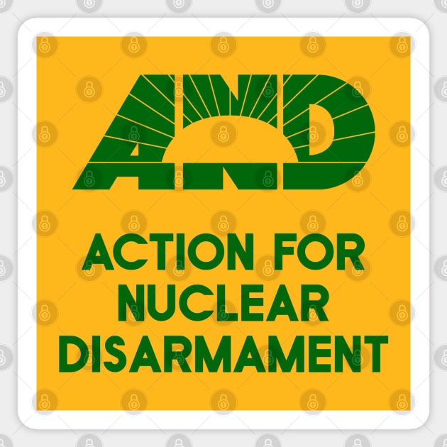 1980s AND Action for Nuclear Disarmament Sticker by carcinojen